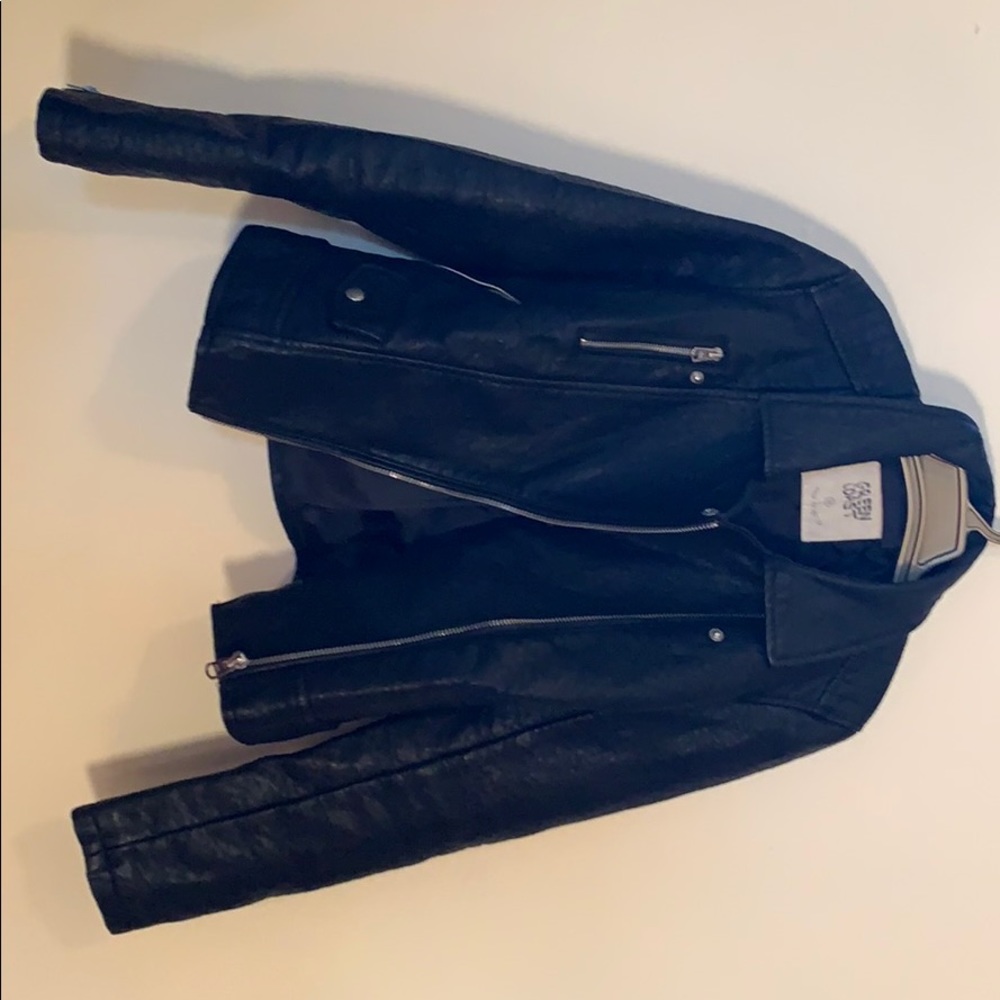 Faux leather biker  jacket